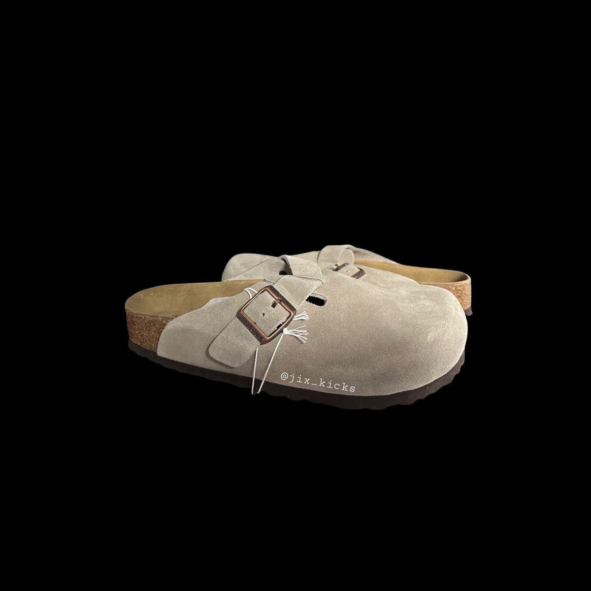 Birkenstock Boston Soft Footbed Suede Taupe